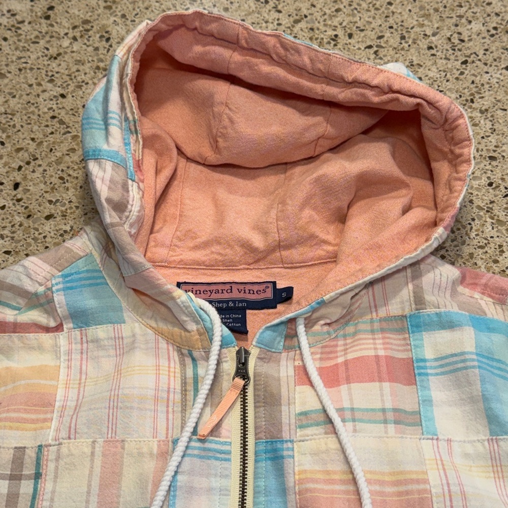 Vineyard Vines Zip Pullover Plaid Patchwork Jacket - image 2